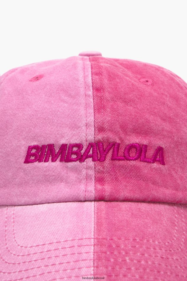acessórios Bimba Y Lola gorro de algodão bicolor rosa P28JFH871