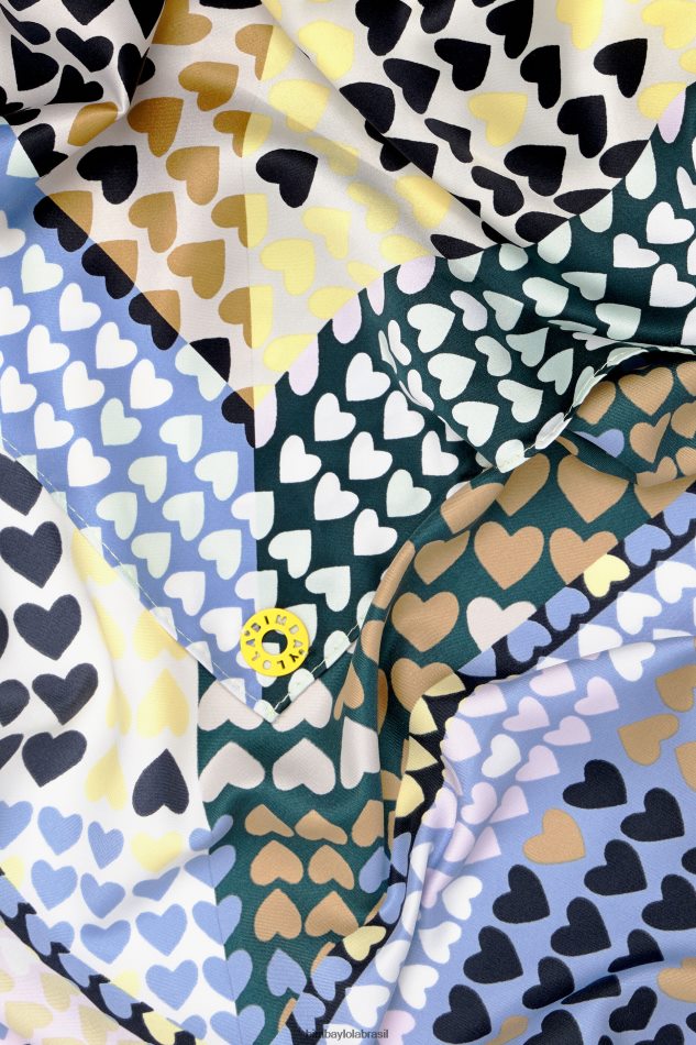 acessórios Bimba Y Lola cachecol de corações geométricos amarelo claro P28JFH620