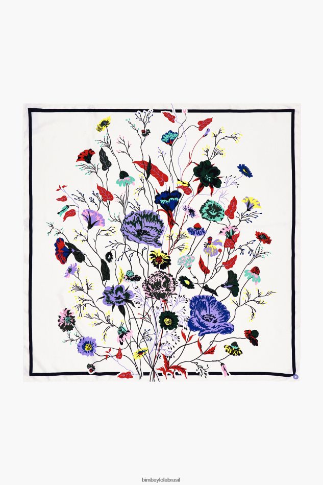acessórios Bimba Y Lola lenço de flores off white P28JFH653