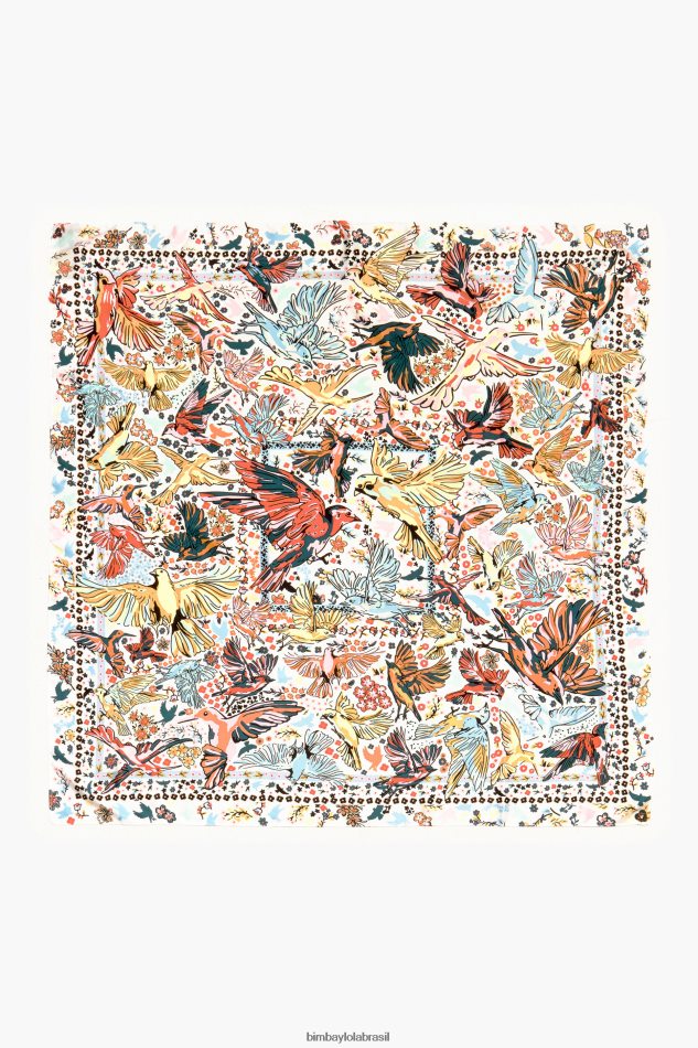 acessórios Bimba Y Lola lenço de pássaros off white P28JFH635