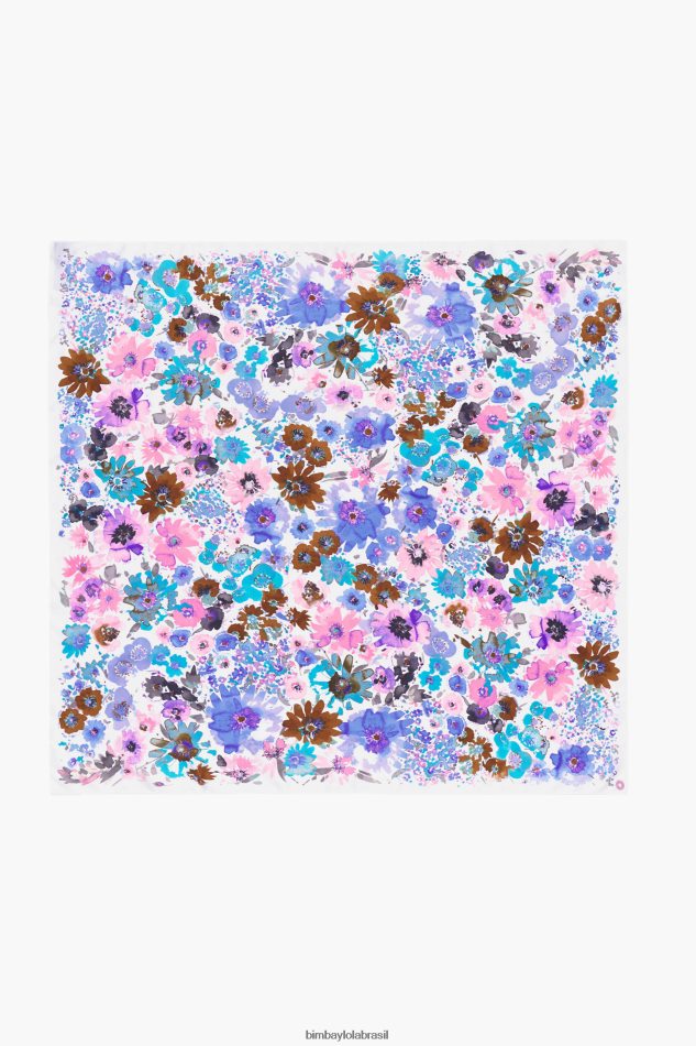 acessórios Bimba Y Lola lenço floral aquarela branco P28JFH617