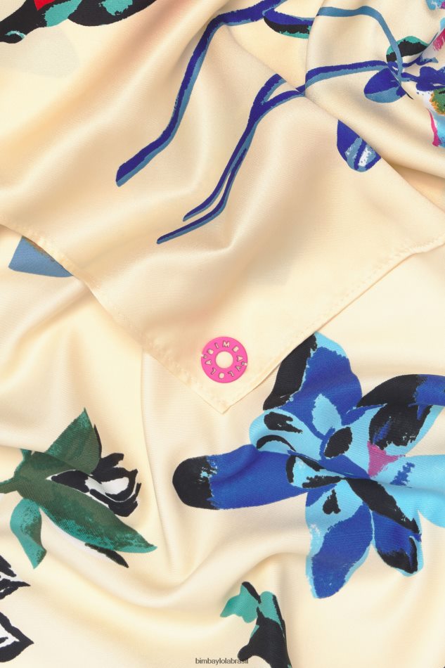acessórios Bimba Y Lola lenço floral creme P28JFH605