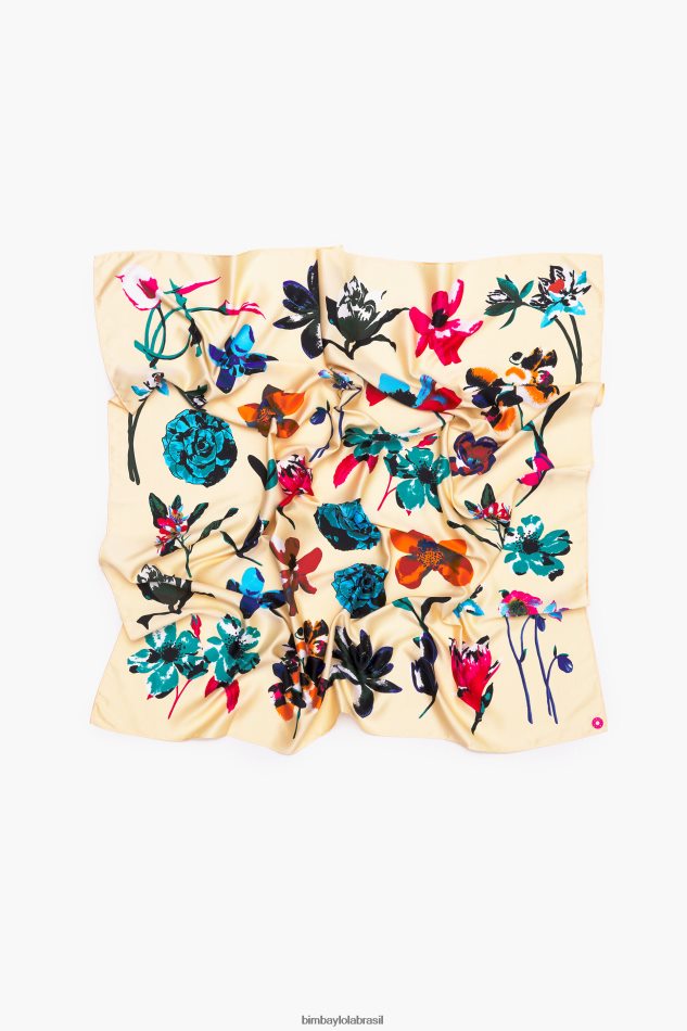 acessórios Bimba Y Lola lenço floral creme P28JFH605