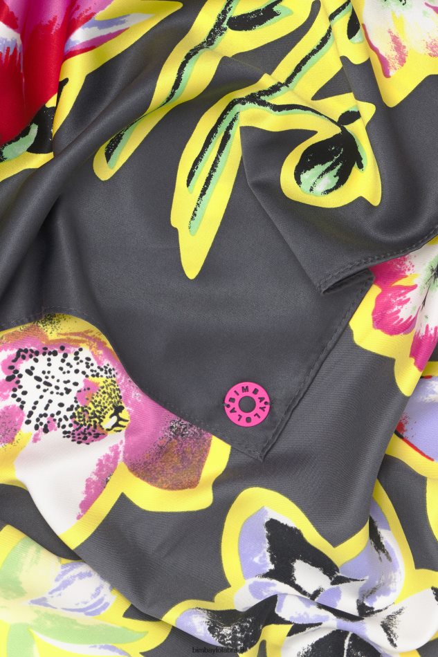 acessórios Bimba Y Lola lenço floral escuro cinza P28JFH604
