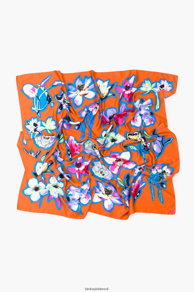 acessórios Bimba Y Lola lenço floral laranja P28JFH602