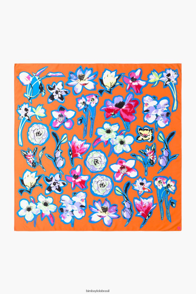 acessórios Bimba Y Lola lenço floral laranja P28JFH603