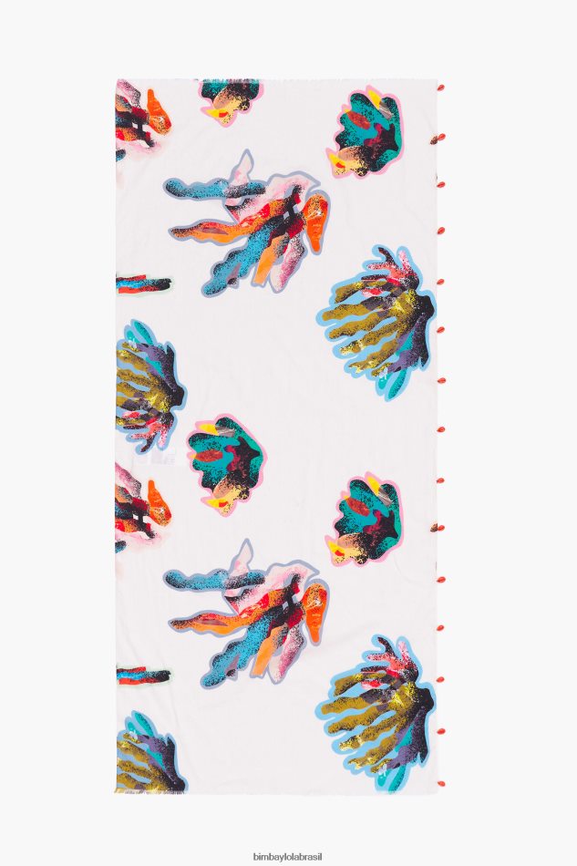 acessórios Bimba Y Lola sarongue curto de algodão coral P28JFH611