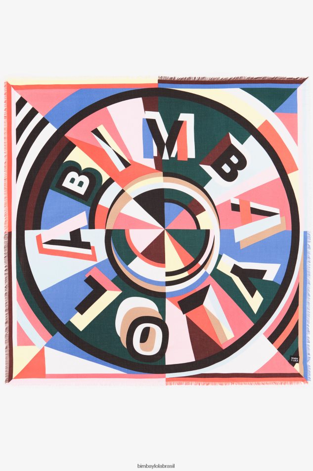 acessórios Bimba Y Lola xale logotipo geométrico coral P28JFH646