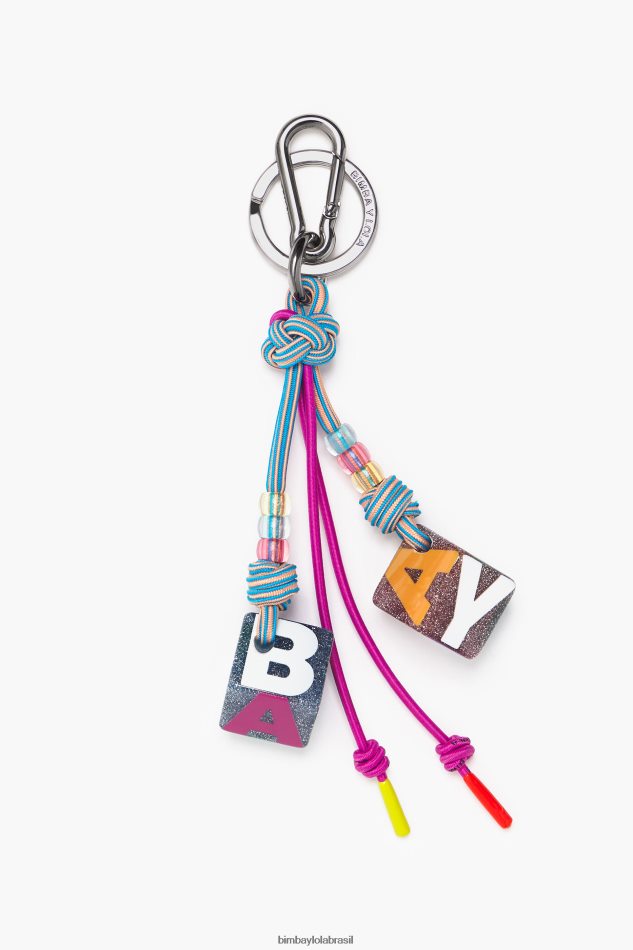 acessórios Bimba Y Lola chaveiro de dados azul e rosa P28JFH944
