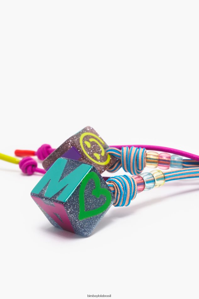 acessórios Bimba Y Lola chaveiro de dados azul e rosa P28JFH944
