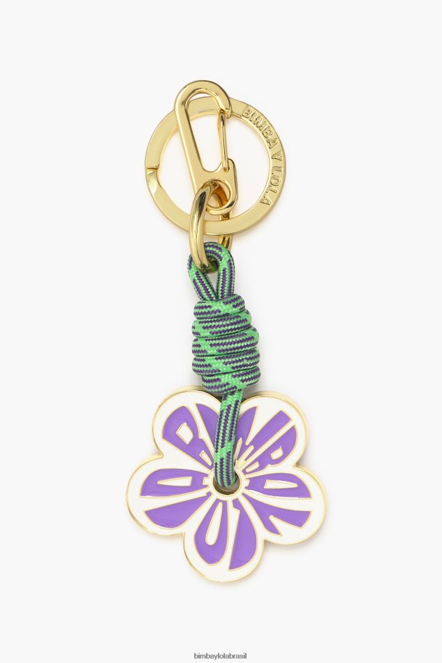 acessórios Bimba Y Lola chaveiro de flor roxo P28JFH950