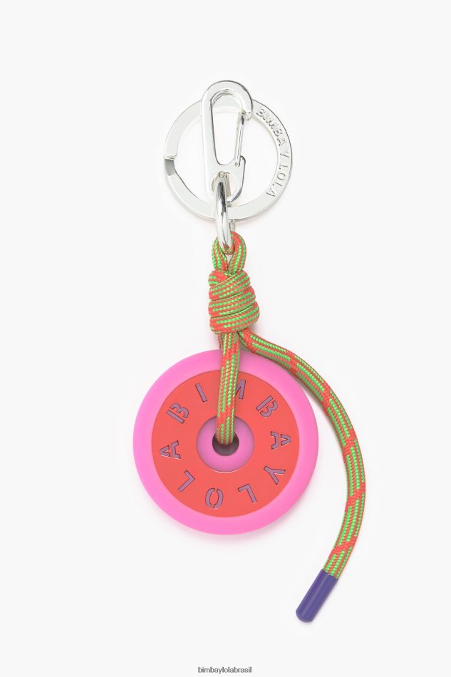 acessórios Bimba Y Lola chaveiro de logotipo de silicone laranja P28JFH952