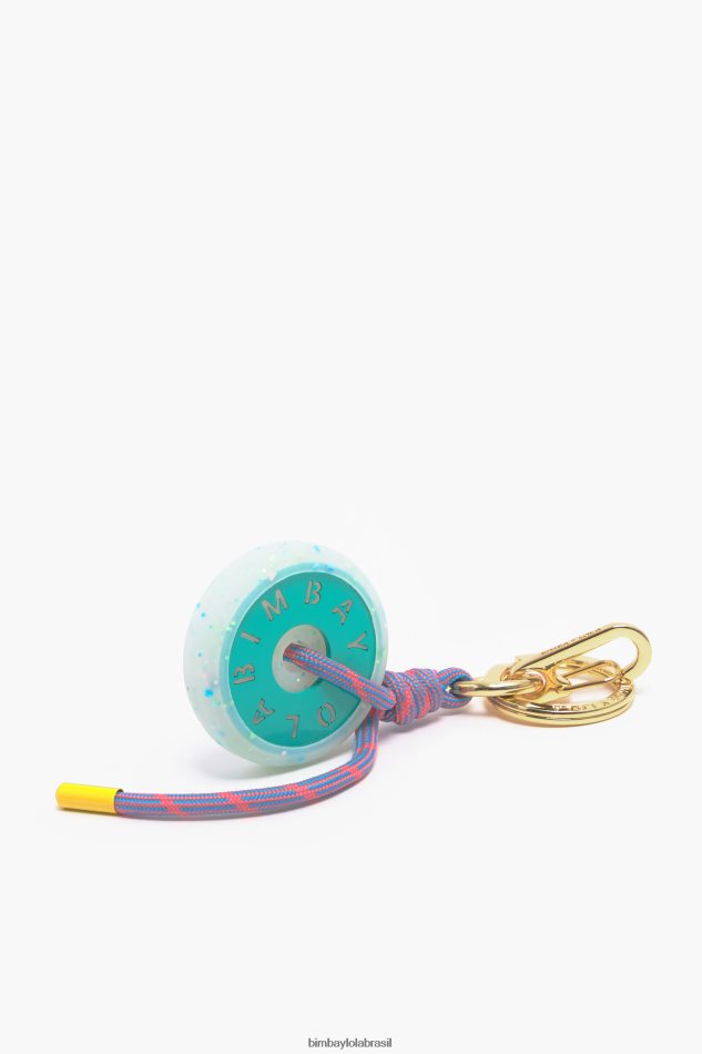 acessórios Bimba Y Lola chaveiro de logotipo de silicone turquesa P28JFH951