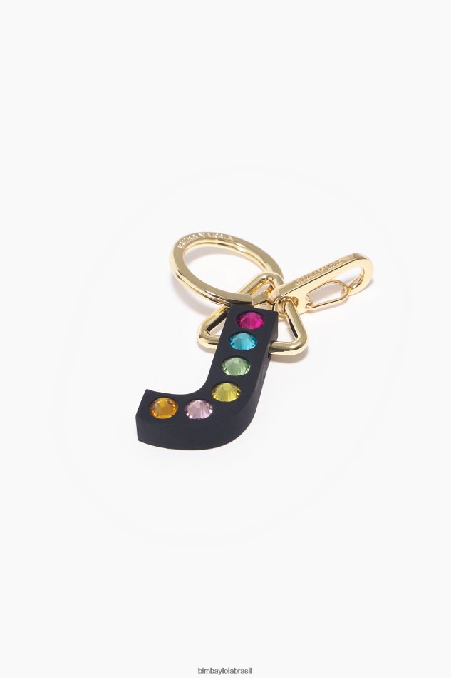 acessórios Bimba Y Lola chaveiro de silicone com letras j P28JFH1180