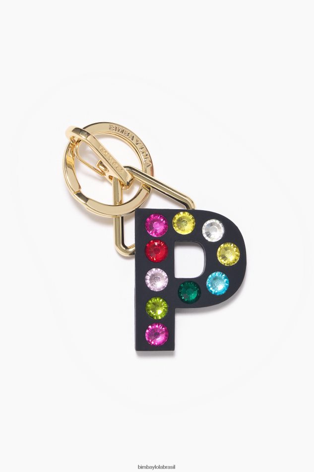 acessórios Bimba Y Lola chaveiro de silicone com letras p P28JFH1186
