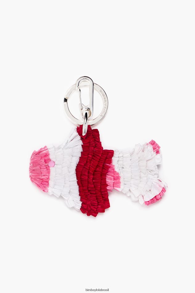 acessórios Bimba Y Lola chaveiro peixe ráfia rosa P28JFH946