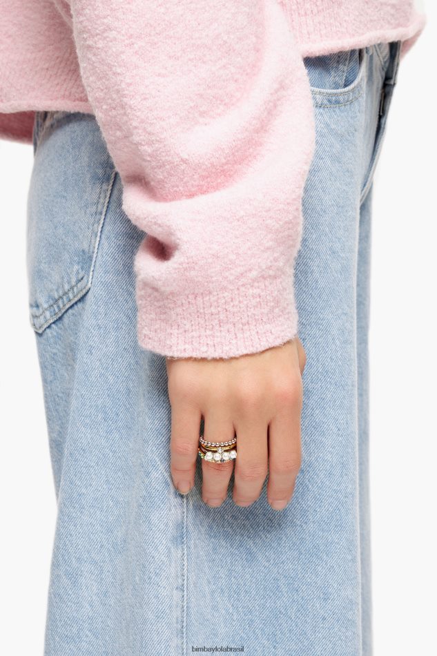 acessórios Bimba Y Lola conjunto de anéis cristal P28JFH845