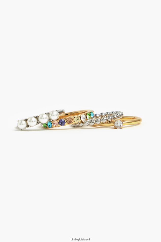 acessórios Bimba Y Lola conjunto de anéis cristal P28JFH845