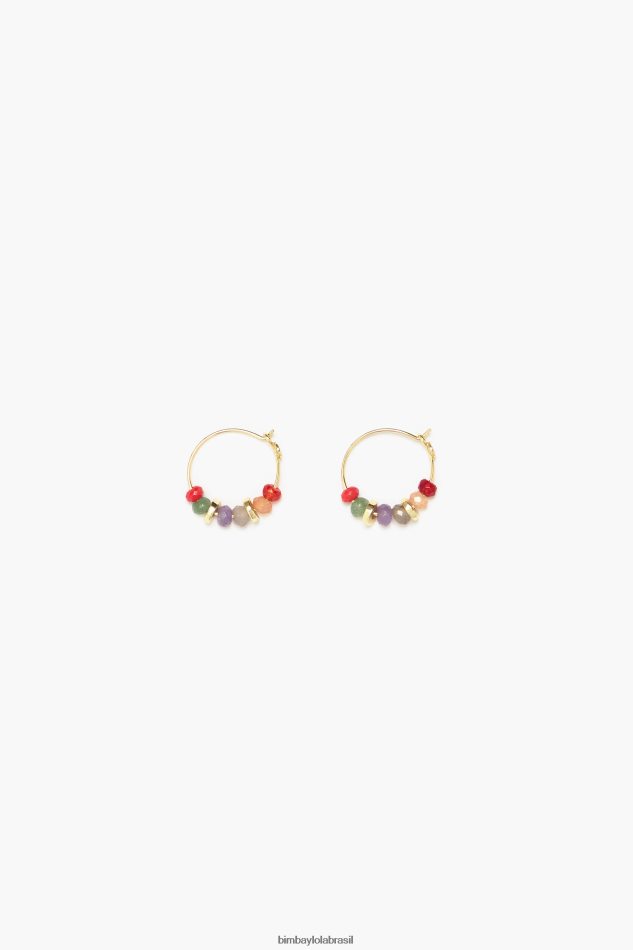 acessórios Bimba Y Lola brincos de argola de pedras multicolorido P28JFH770