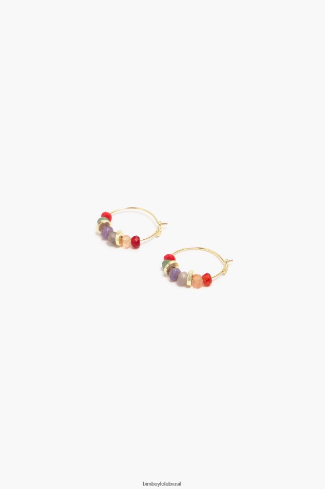 acessórios Bimba Y Lola brincos de argola de pedras multicolorido P28JFH770