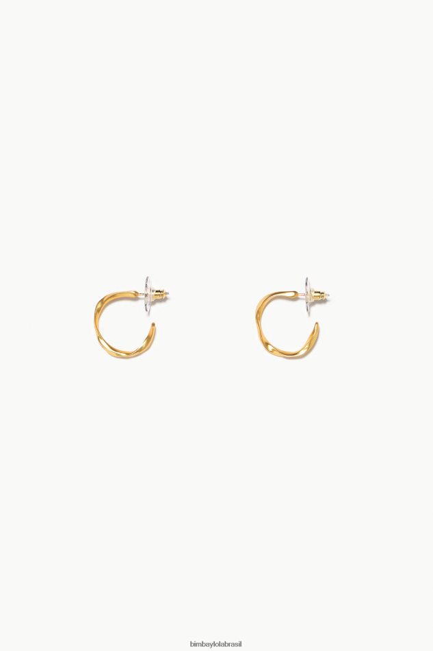 acessórios Bimba Y Lola brincos de argola desiguais dourado P28JFH836