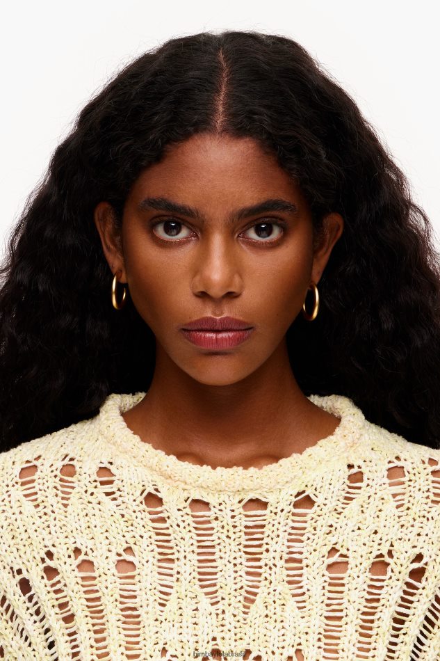 acessórios Bimba Y Lola brincos de argola maxi fosco ouro P28JFH760