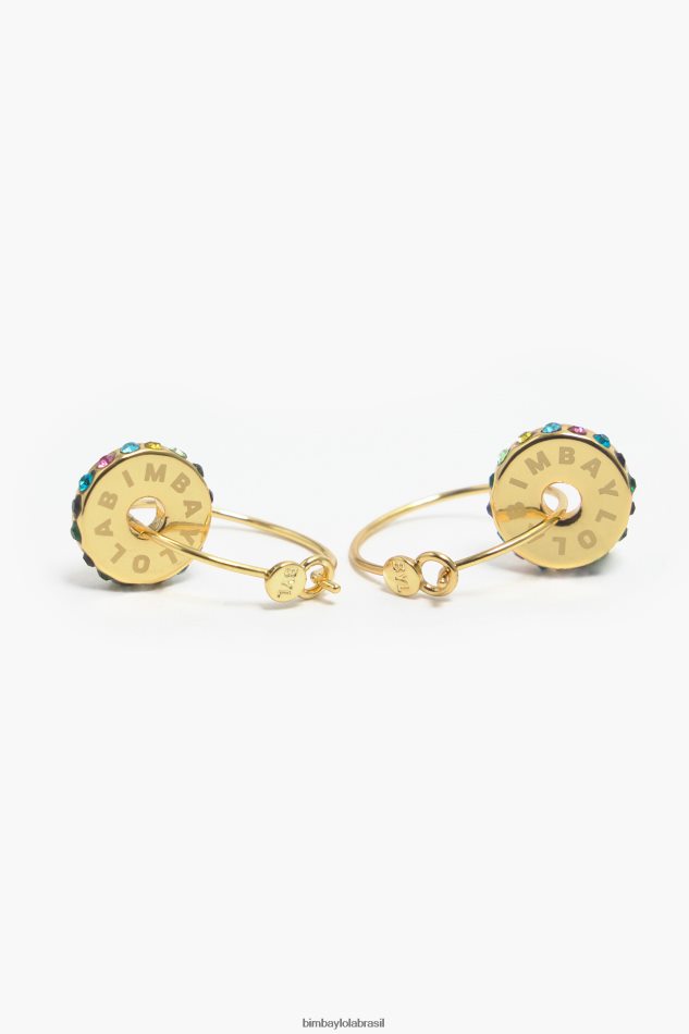 acessórios Bimba Y Lola brincos de argola pequenos rosa P28JFH812