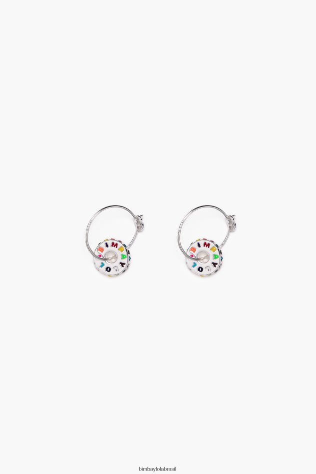 acessórios Bimba Y Lola brincos de argola prata P28JFH813