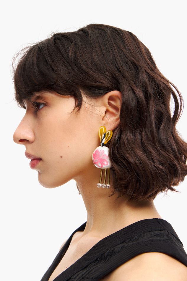 acessórios Bimba Y Lola brincos de coração de resina multicolorido P28JFH744