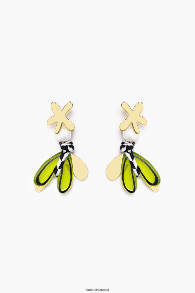 acessórios Bimba Y Lola brincos de flor de resina multicolorido P28JFH745