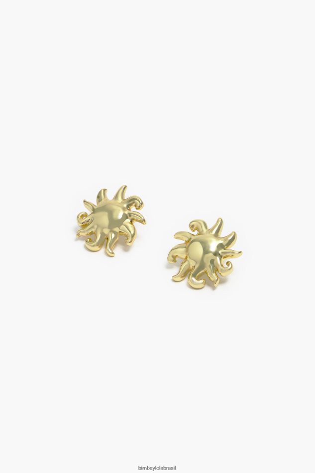 acessórios Bimba Y Lola brincos de sol dourado P28JFH706