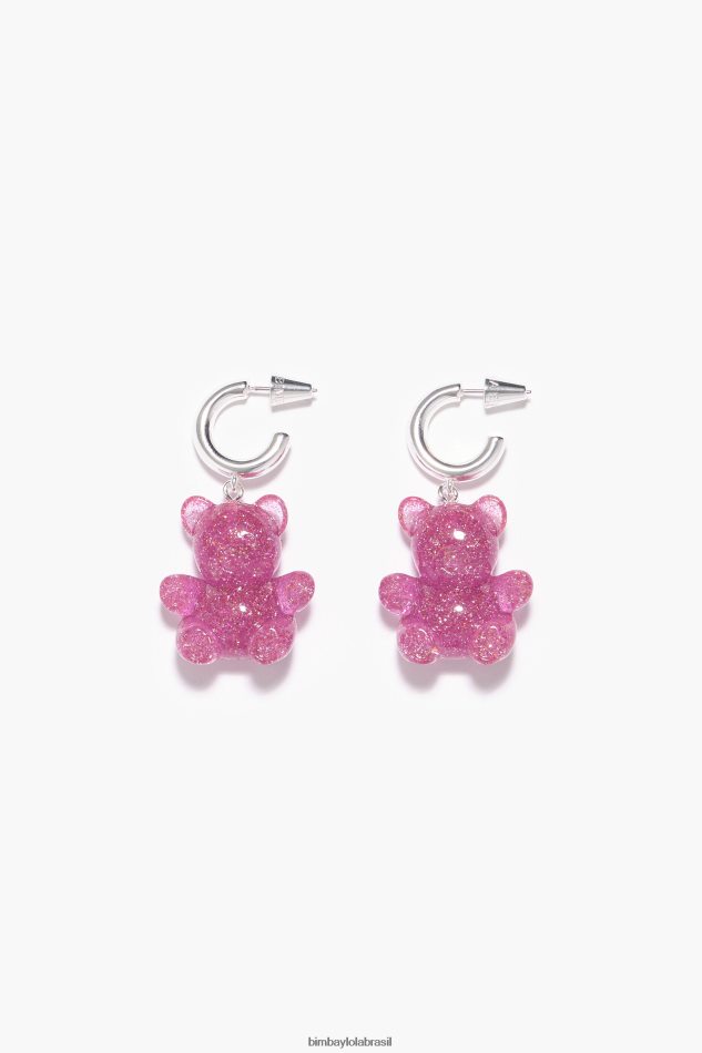 acessórios Bimba Y Lola brincos de ursinho rosa P28JFH1139