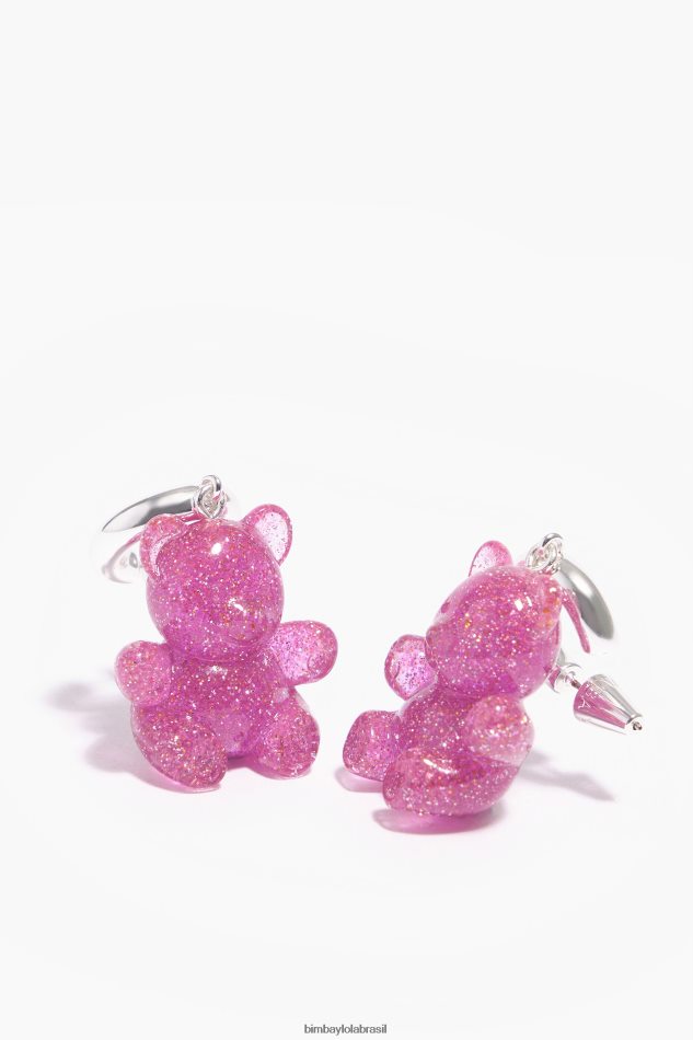 acessórios Bimba Y Lola brincos de ursinho rosa P28JFH1139
