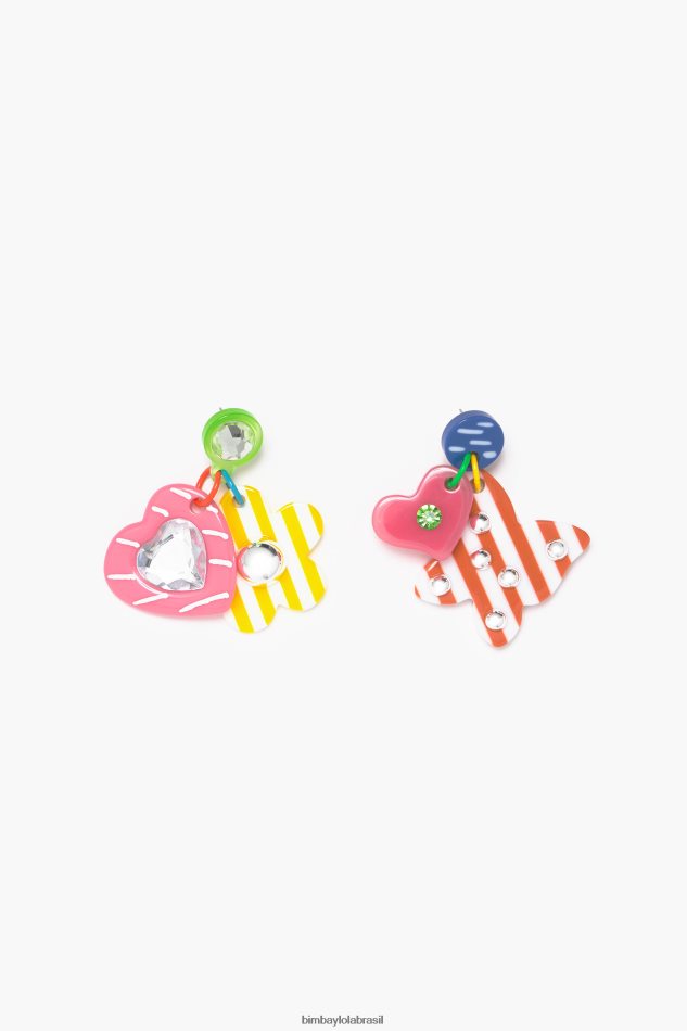 acessórios Bimba Y Lola brincos pendentes multicolorido P28JFH808