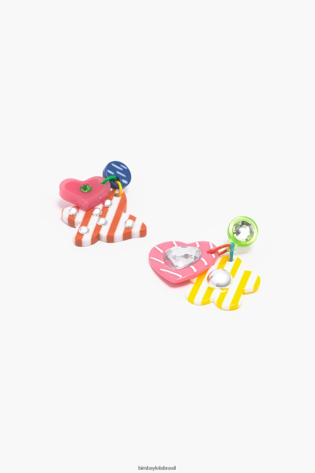 acessórios Bimba Y Lola brincos pendentes multicolorido P28JFH808
