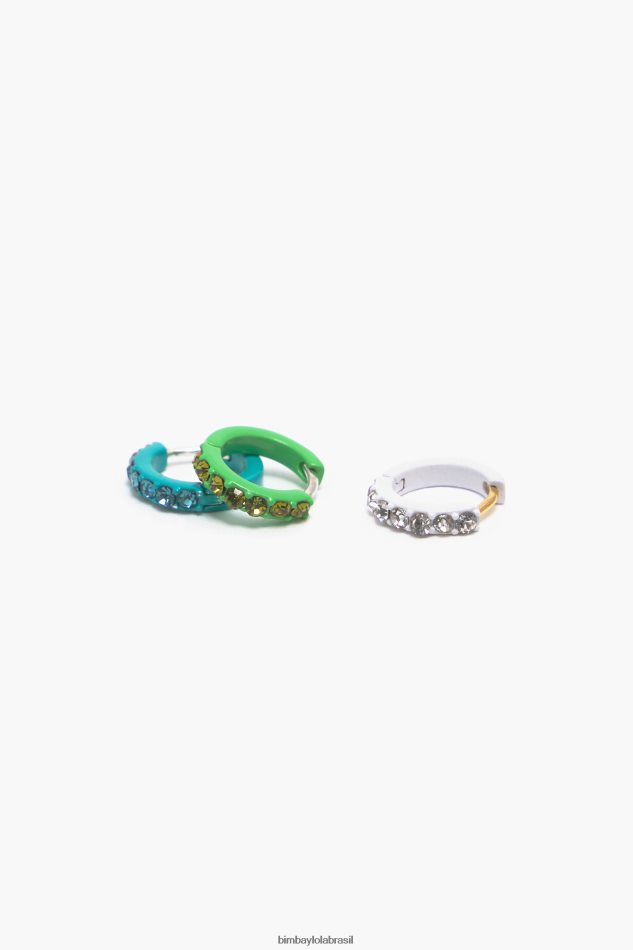 acessórios Bimba Y Lola conjunto de brincos de argola cristal P28JFH749