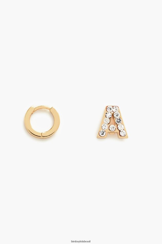 acessórios Bimba Y Lola mini brincos de argola com letras a P28JFH837