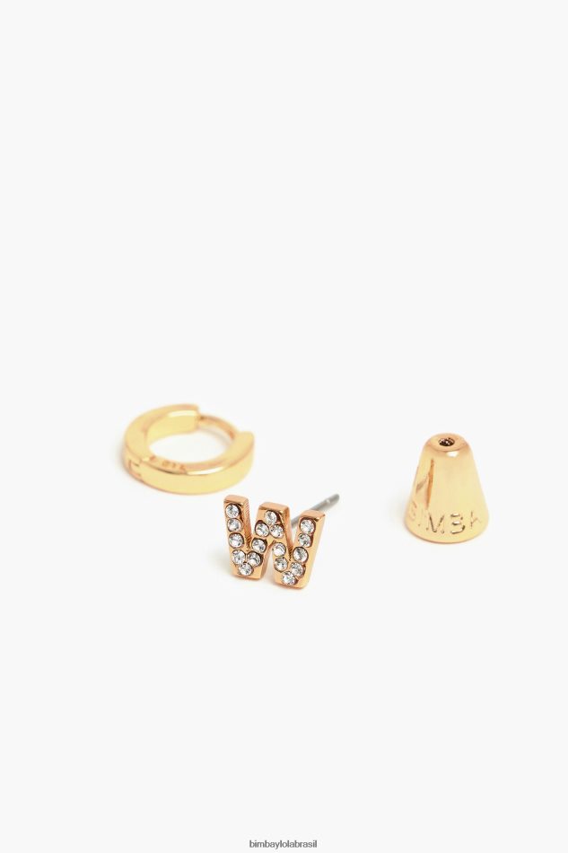 acessórios Bimba Y Lola mini brincos de argola com letras c P28JFH1171