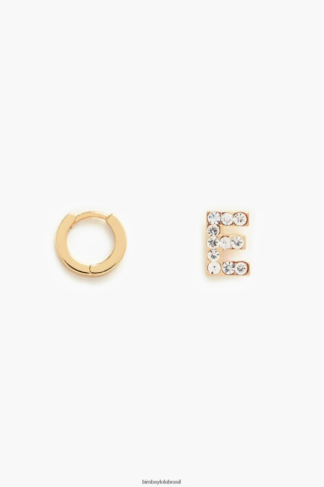 acessórios Bimba Y Lola mini brincos de argola com letras e P28JFH1153