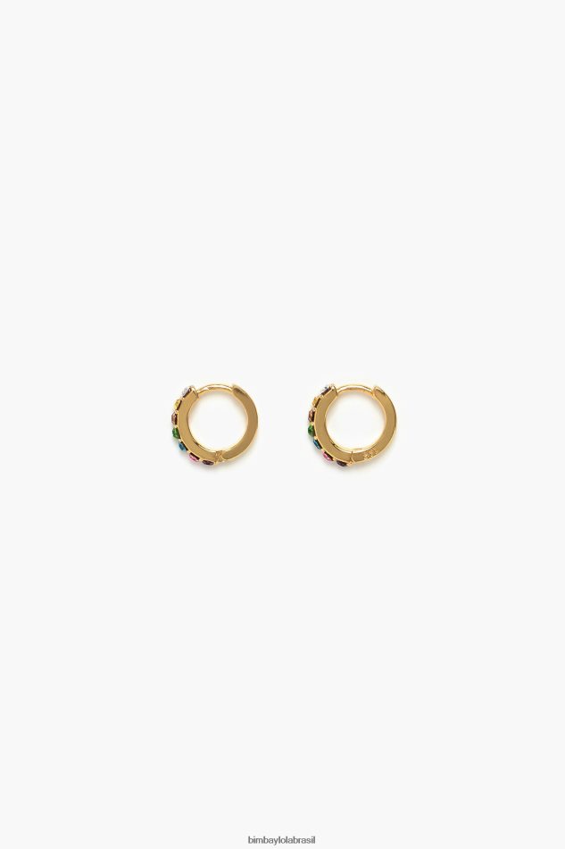 acessórios Bimba Y Lola mini brincos de argola dourado P28JFH718