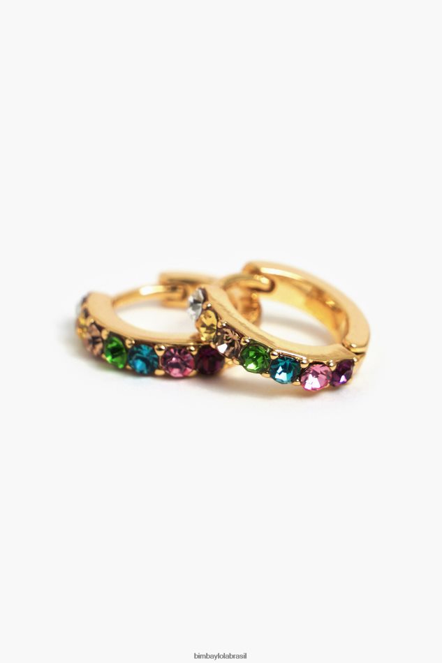 acessórios Bimba Y Lola mini brincos de argola dourado P28JFH718
