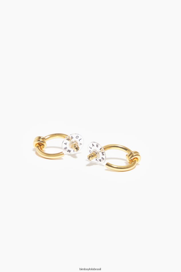 acessórios Bimba Y Lola mini brincos de argola em espiral dourado P28JFH818