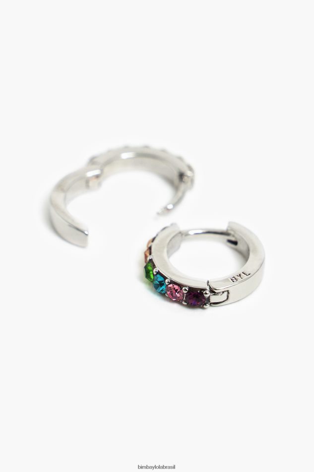 acessórios Bimba Y Lola mini brincos de argola prata P28JFH719