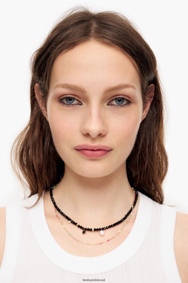 acessórios Bimba Y Lola colar de cristal facetado dourado P28JFH689