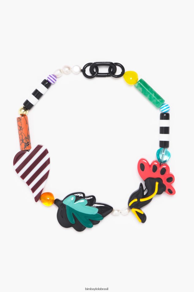 acessórios Bimba Y Lola colar de flores de resina multicolorido P28JFH807