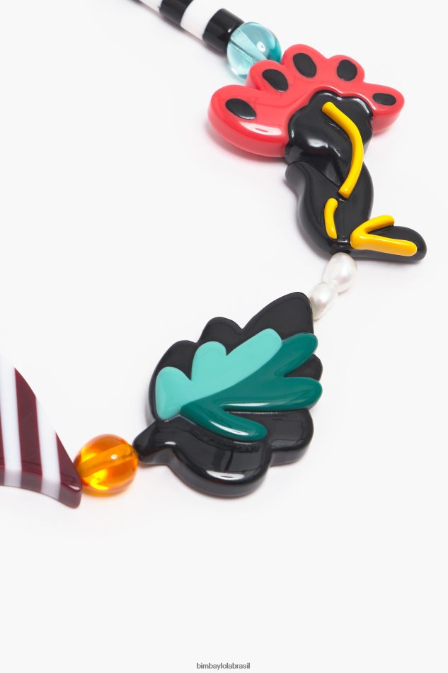 acessórios Bimba Y Lola colar de flores de resina multicolorido P28JFH811