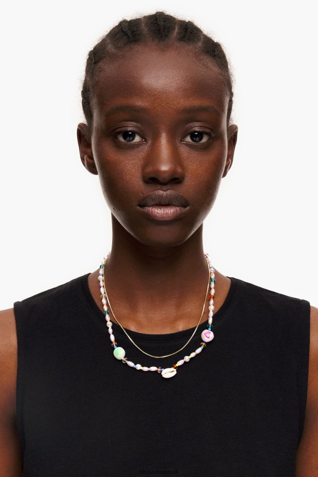 acessórios Bimba Y Lola colar de pérolas cristal multicolorido P28JFH790