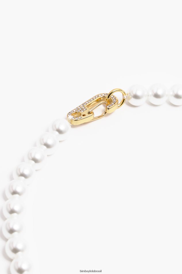 acessórios Bimba Y Lola colar de pérolas de ursinho dourado P28JFH795