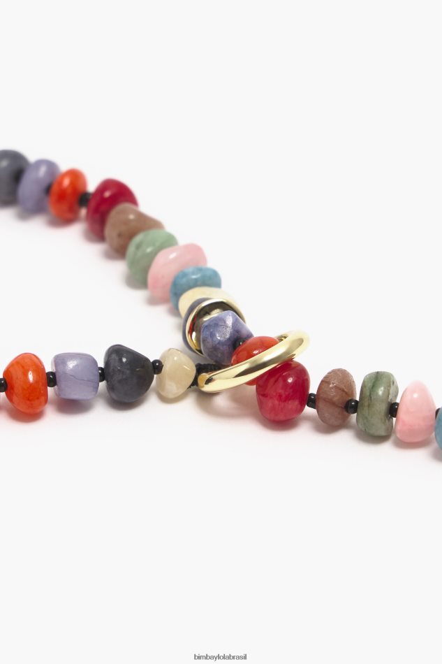 acessórios Bimba Y Lola colar de pedras longas multicolorido P28JFH823