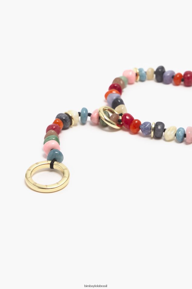 acessórios Bimba Y Lola colar de pedras longas multicolorido P28JFH823